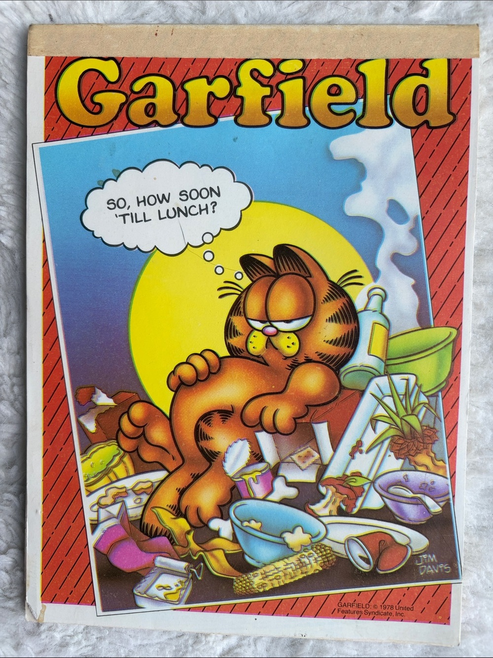Garfield Vintage Comic Notepad - Bold Orange Cat